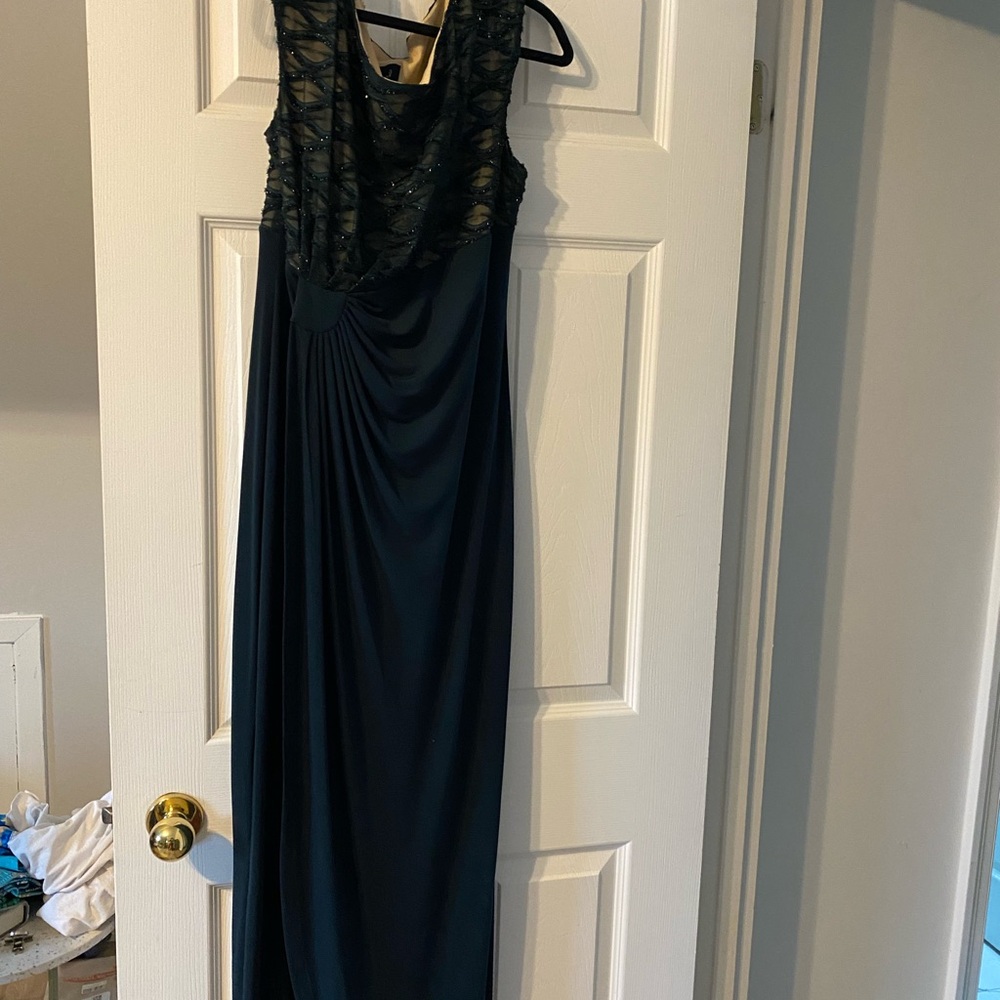 Connected Apparel Black Lace Maxi Dress
